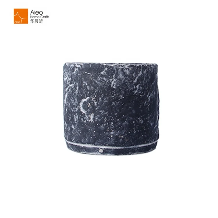 Wholesale Industrial Style Natural Concrete Stone Flower Pots Planters Candle Holders High Quality Garden Home Decor for Nursery