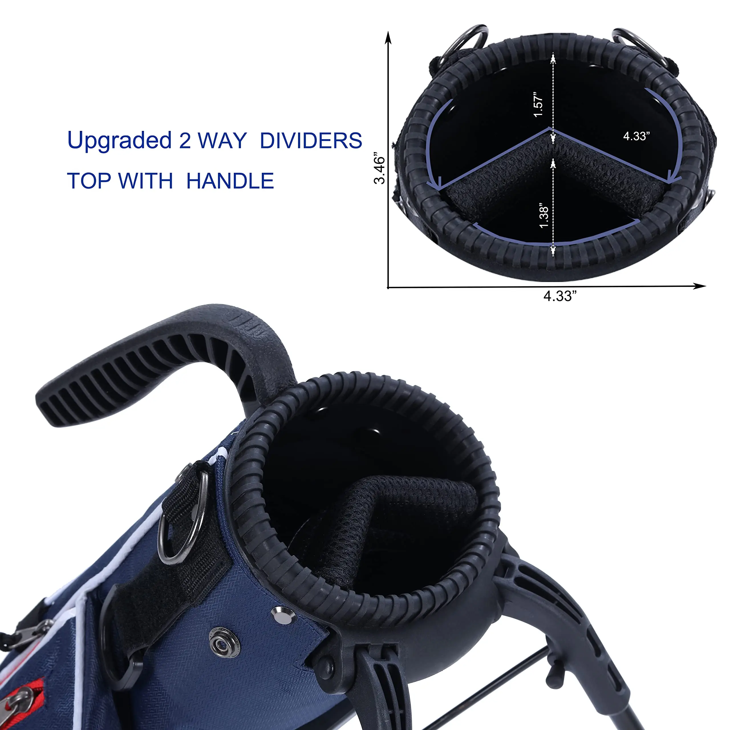 Wholesale Golf Travel Bag Durable Golf Bag with 2 Wheels Protect Your Equipment Lightweight Golf Stand Bag with Strap and Cover 1