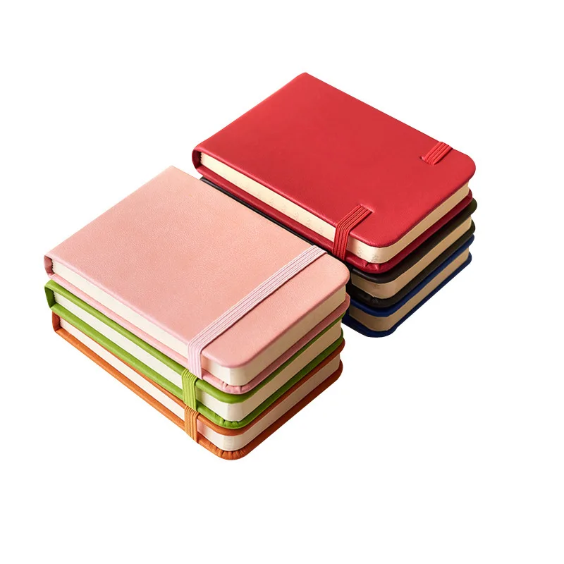 Factory directly sale A7 Mini Pocket PU Notepad  Hardcover Journal Notebook for Multiple Colors