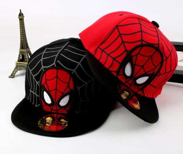 Spider-Man flat brim child girl baby snapback cap kids infant boys snap back hat