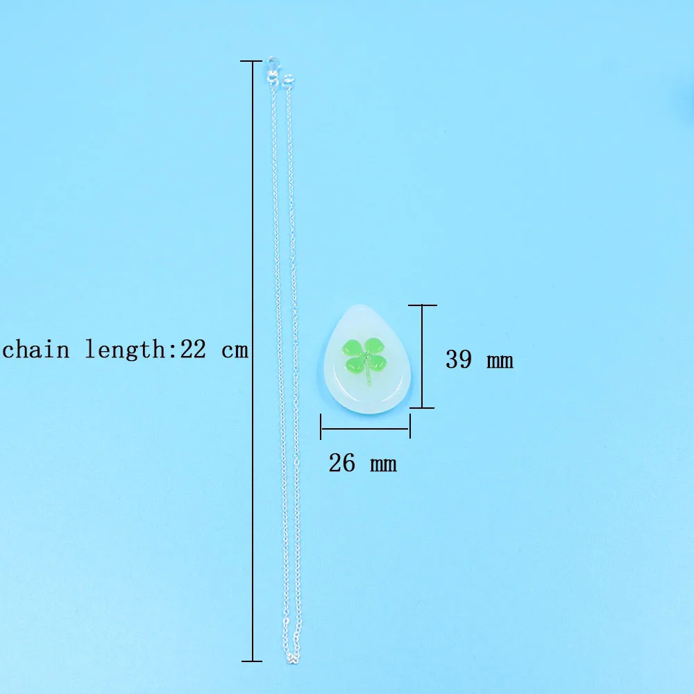 Wholesale  Murano Lampwork Handmade Art Glass Clover Pendant Necklace for Jewelry Making