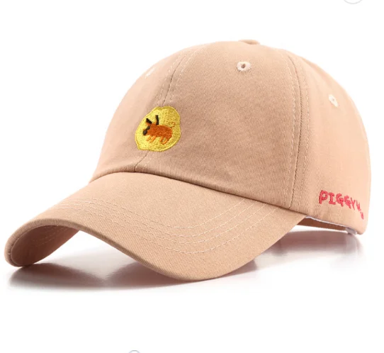 OEM ODM 6 Panel Custom Animals Embroidery Cotton Baseballcaps