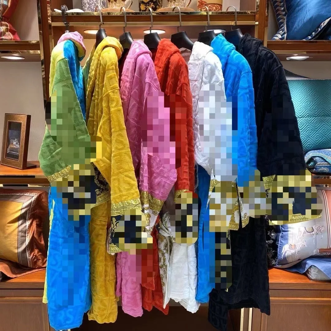 HLY Woman Print Fleece Bath Robes Bathrobes Set Christmas Custom Robe Womens Fleece Bathrobe for Women