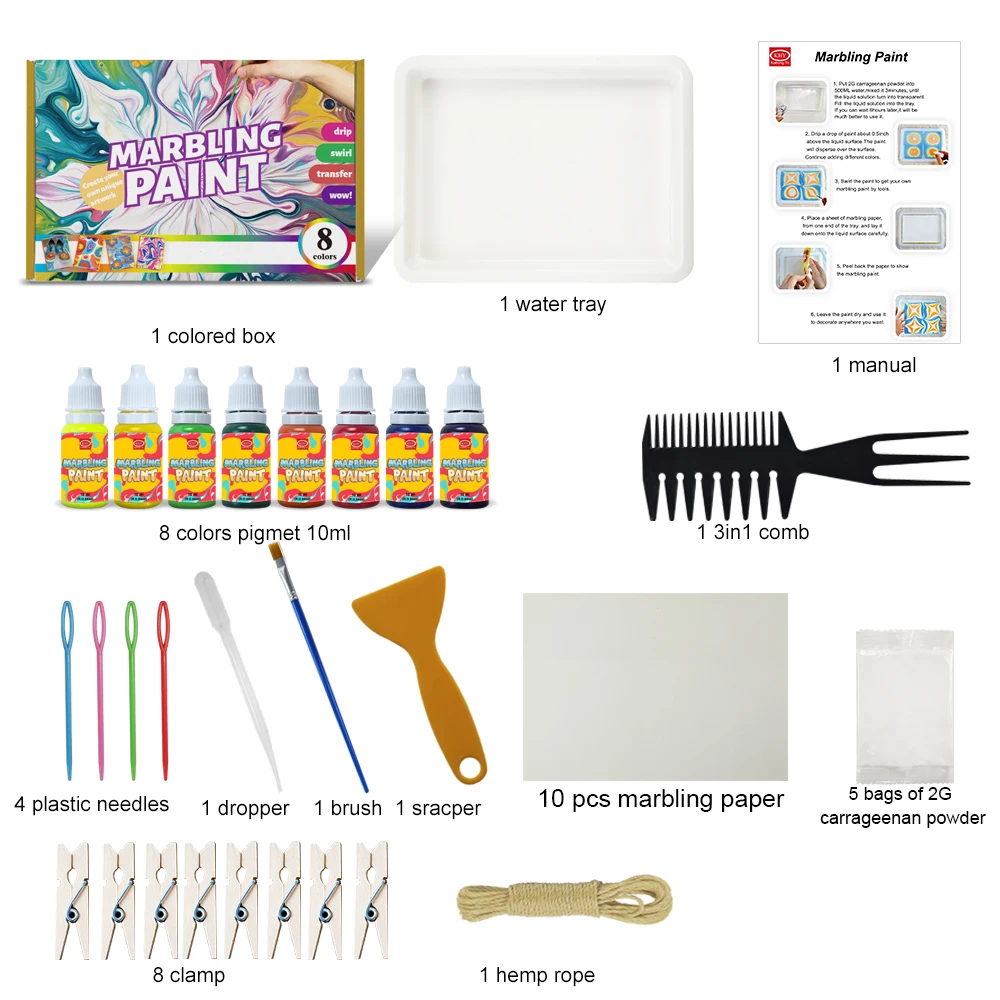 KHY Water Marbling Art Gift Sets Kids Paint