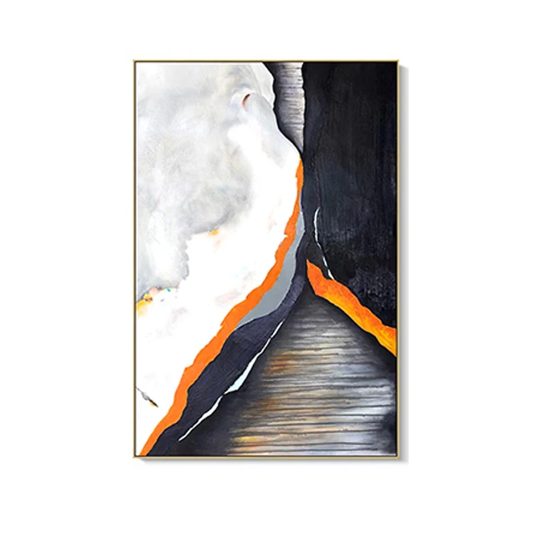 Chinese Factory Wholesale 100% Hand painted Framed decor Abstract canvas oil painting