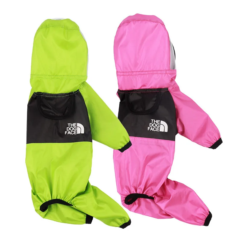 Wholesale Pet Clothes Dog Raincoat Full Packaging Waterproof Clothes With Hat Four-leg Clothes Cat And Dog Supplies