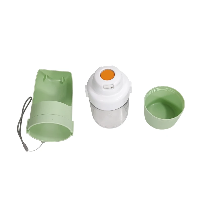 Modern style Unique Outdoor Portable Pet Water Bottle with Food Container and Bowl 3 in 1 Travel Foldable Dog Bottle