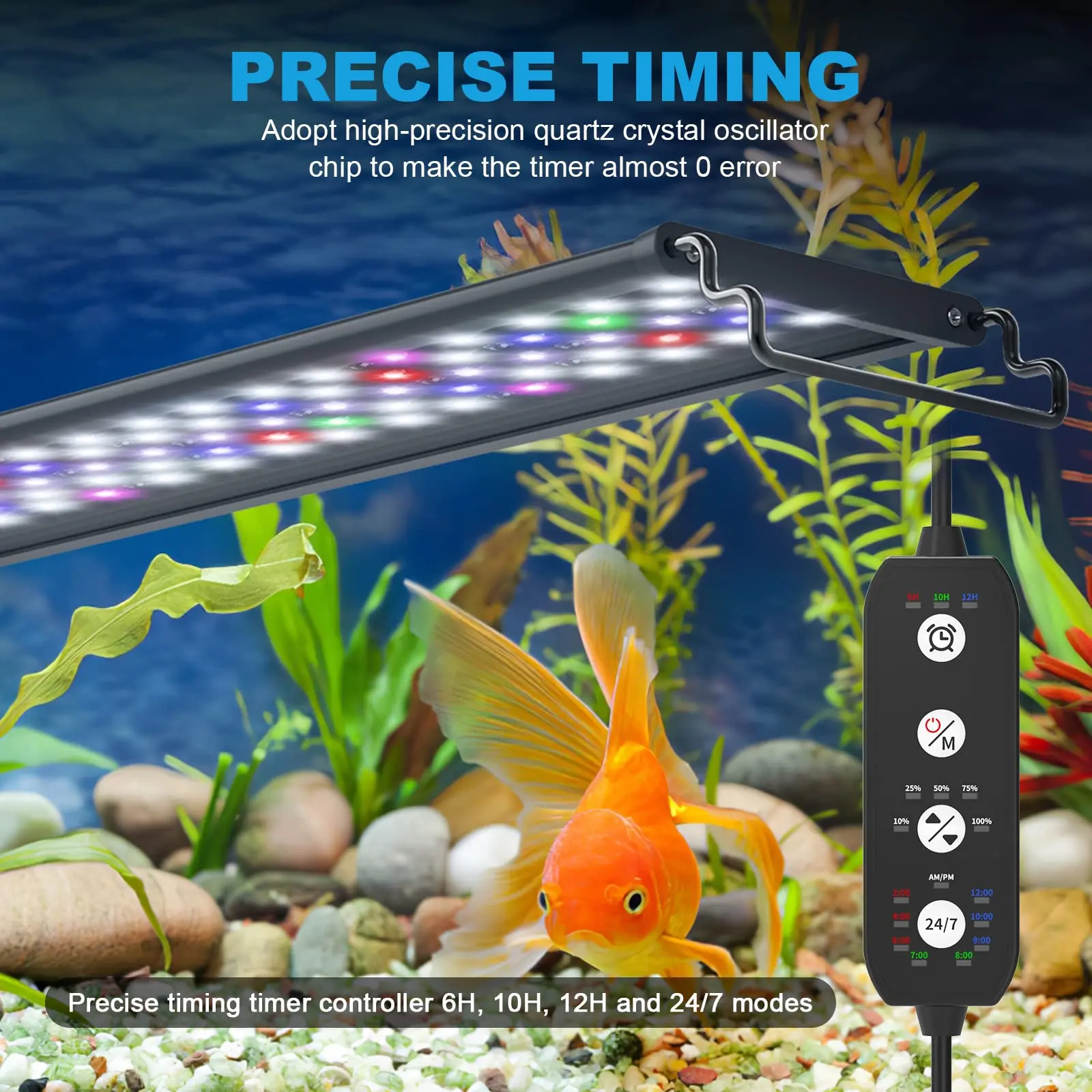 24/7 LED luz del acuario lamparas para acuario Full Spectrum ultrathin led aquarium lighting lamp aquatic plant for fish tank