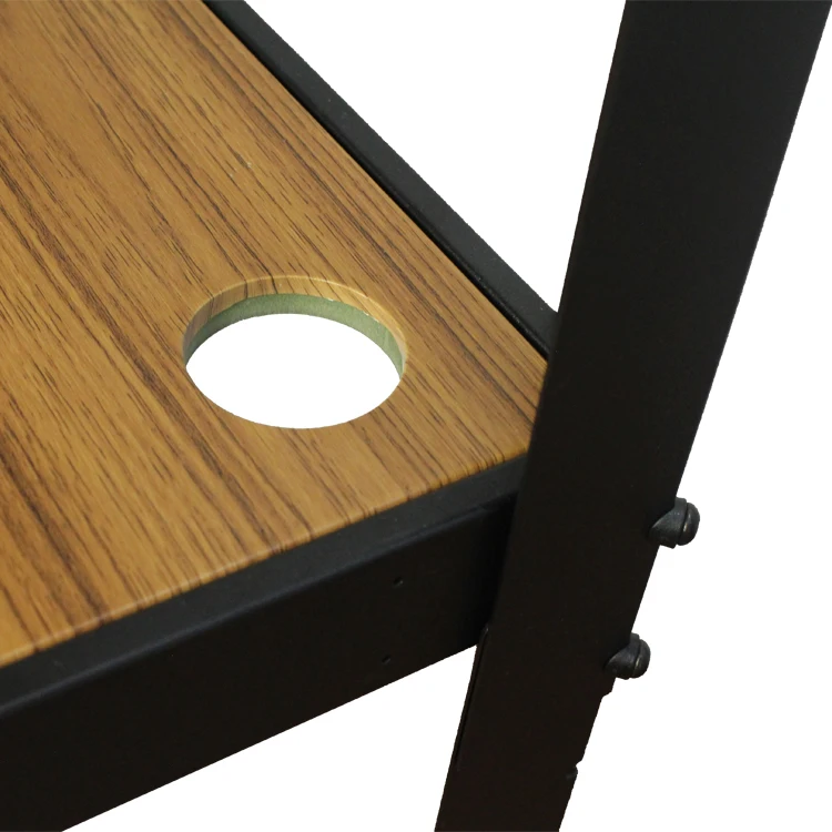 Modern Adjustable Height Rolling Metal Wood Computer Cart office metal  trolley