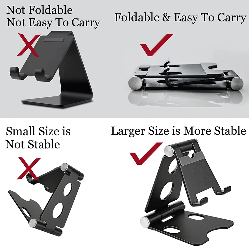 Factory Price Desk Folding Mobile Phone Holder Stand Aluminium Tablet Stand Bracket Cell Phone Holder Display Support For Table