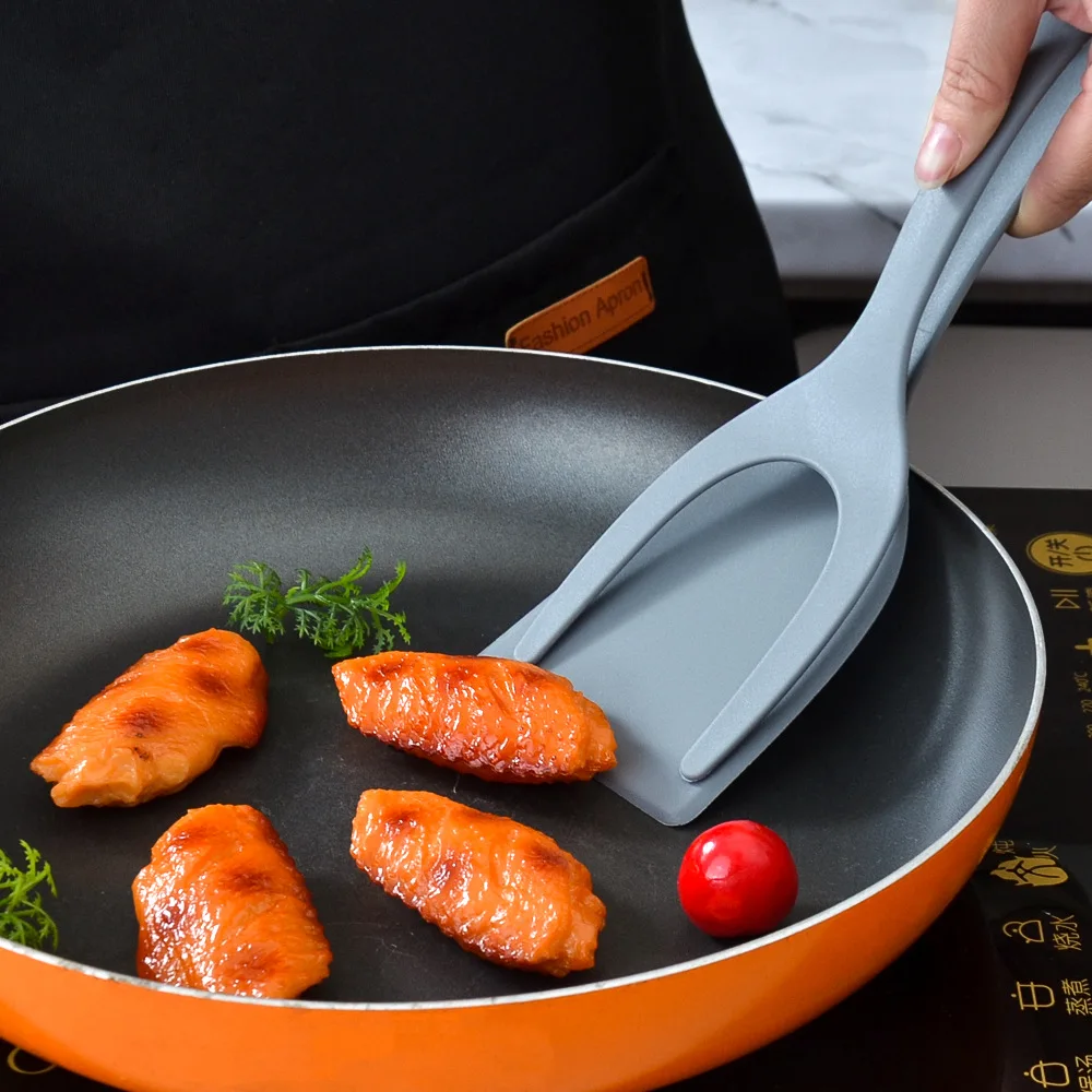 Nylon Frying Spatula For Fish And Steak Multifunctional 2 in 1 Cooking Turner Egg Pancake Spatula