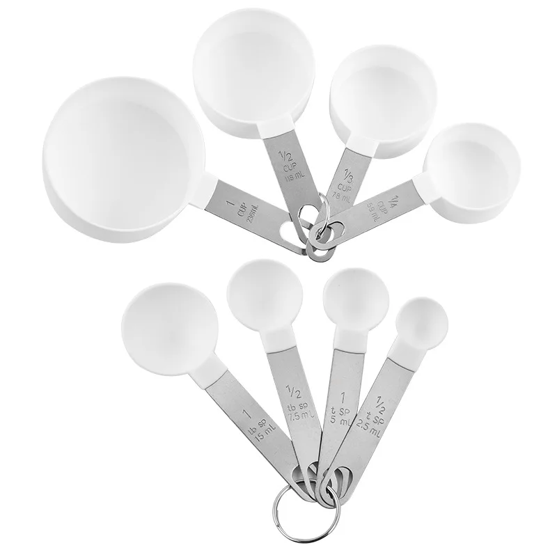 8 Pieces Set Kitchen Cooking Measuring Tools Bakery Baking Measuring Cup & Spoon