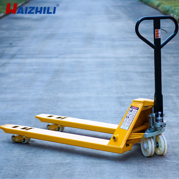 HaizhiLi Handling Equipment China manufacturer metal steel hand pallet truck 2 ton hydraulic manual pallet jacks