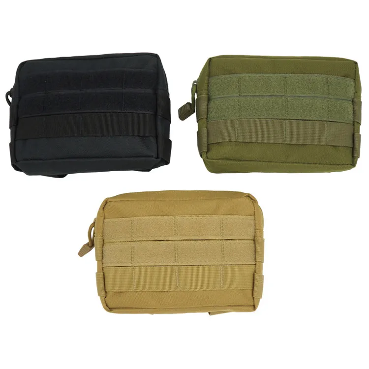 Outdoor sports solid color waist tactical belt bag for men