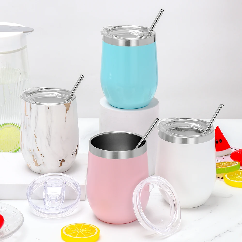 Color Changing Tumbler 12oz Straight Skinny Kids Sublimation Coffee Tumbler Stainless Steel