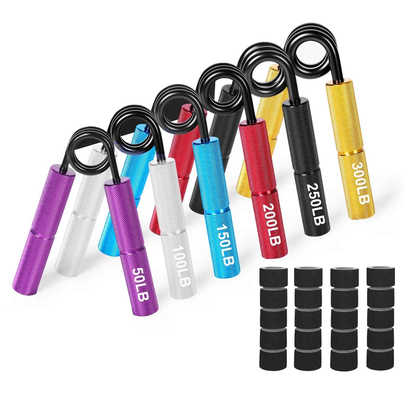 50lbs-350lbs Heavy Hand Grip Strengthener Aluminum Wrist Rehabilitation Hand grips Muscle Strength Training Carpal Expander