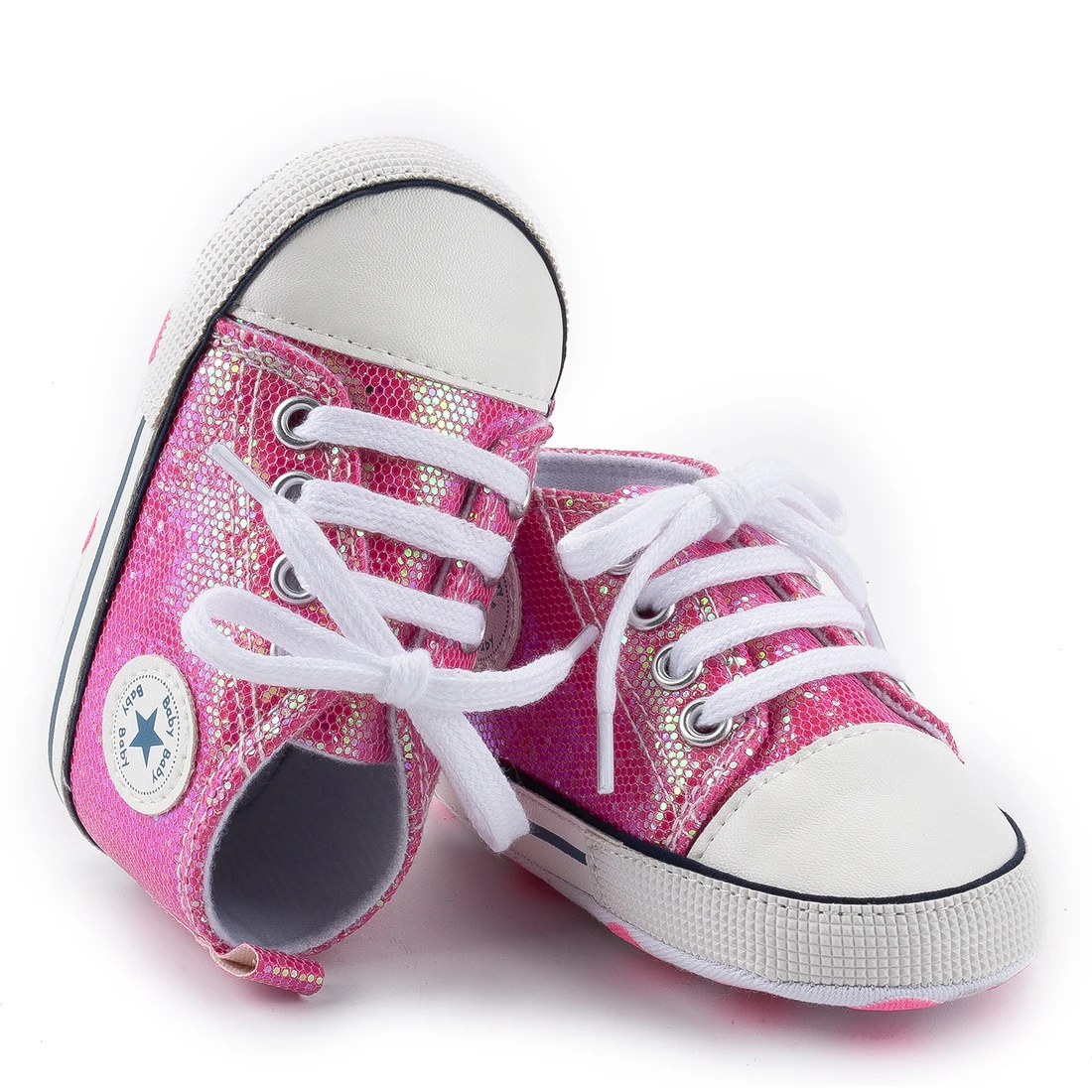 Hot New Born Infant Girl Boy Colorful Sequins Casual Baby Shoe With Lights Sandals