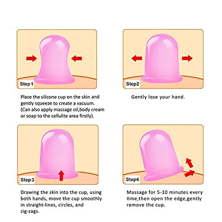 PZ Silicone Facial Cupping Therapy Set Eye Face Vacuum Massage Cup Kit Silicone Anti Cellulite Cup for Facial Massager for Adults