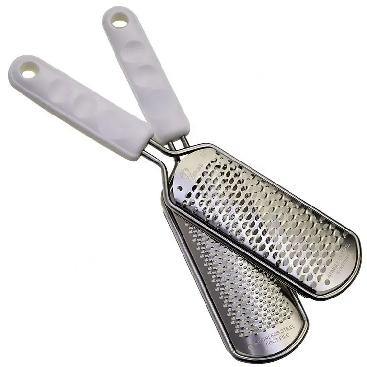 Hot Sale Cheap Plastic Handle Sanding Paper Foot File Professional Pedicure Foot Grater glass Foot File for peeling dead skin