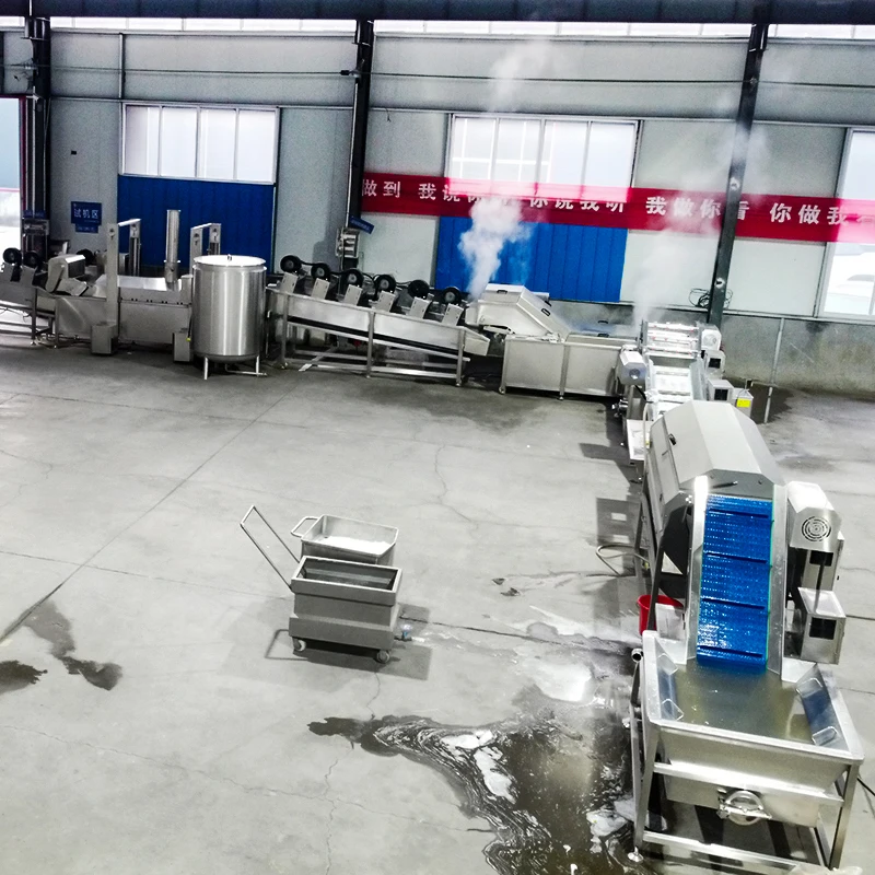 Среднего размера замороженный картофель фри картофельный пилинг машина для жарки средний размер производственная линия