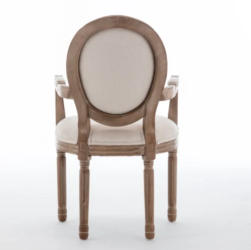 Oak louis chairs dining room wooden armrest dining room chairs with arms