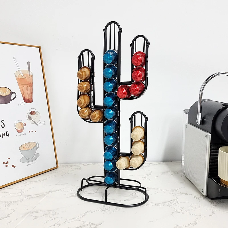 Кактус креативная подставка для кофейных капсул может вместить 46 Nespresso Кухонное офисное настольное хранилище