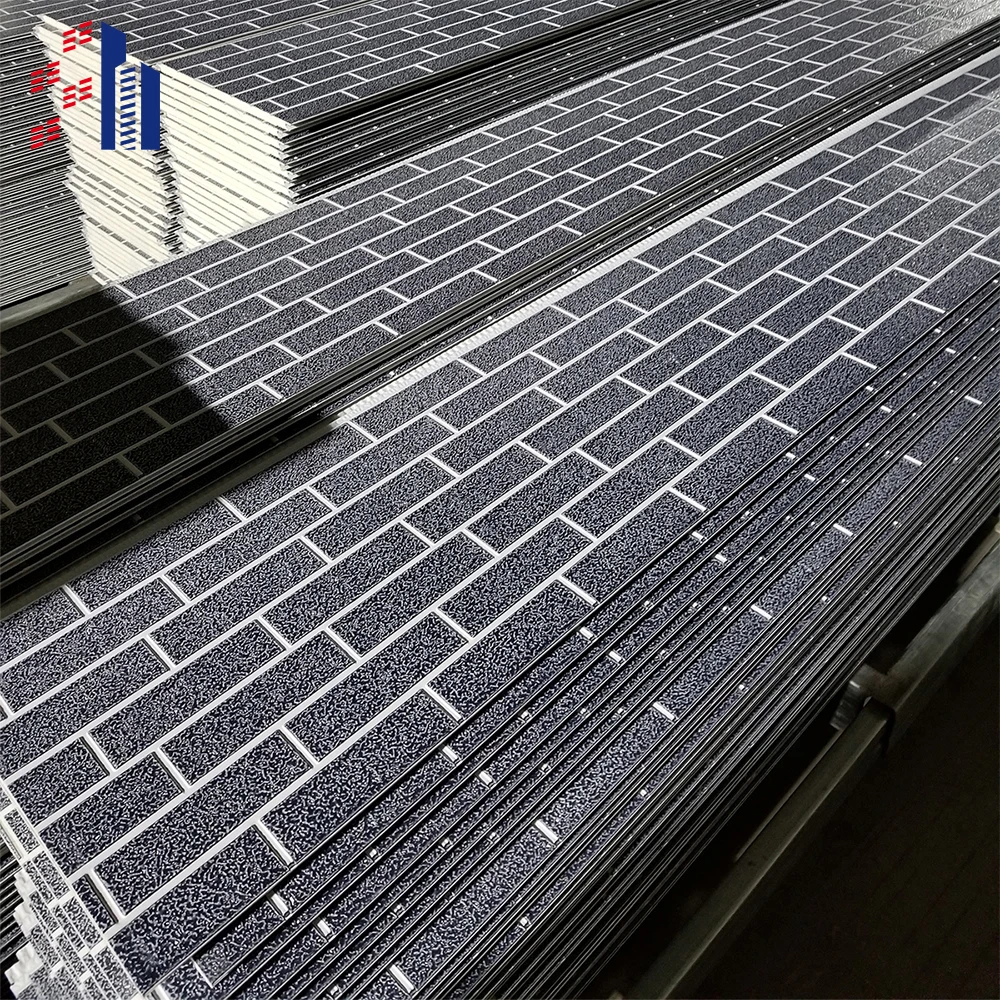 SH Online Technical Support Foam Sandwich Panel Fireproof Aluminum Corrugated Metal Siding Modern Villa Decorative Pu Panel