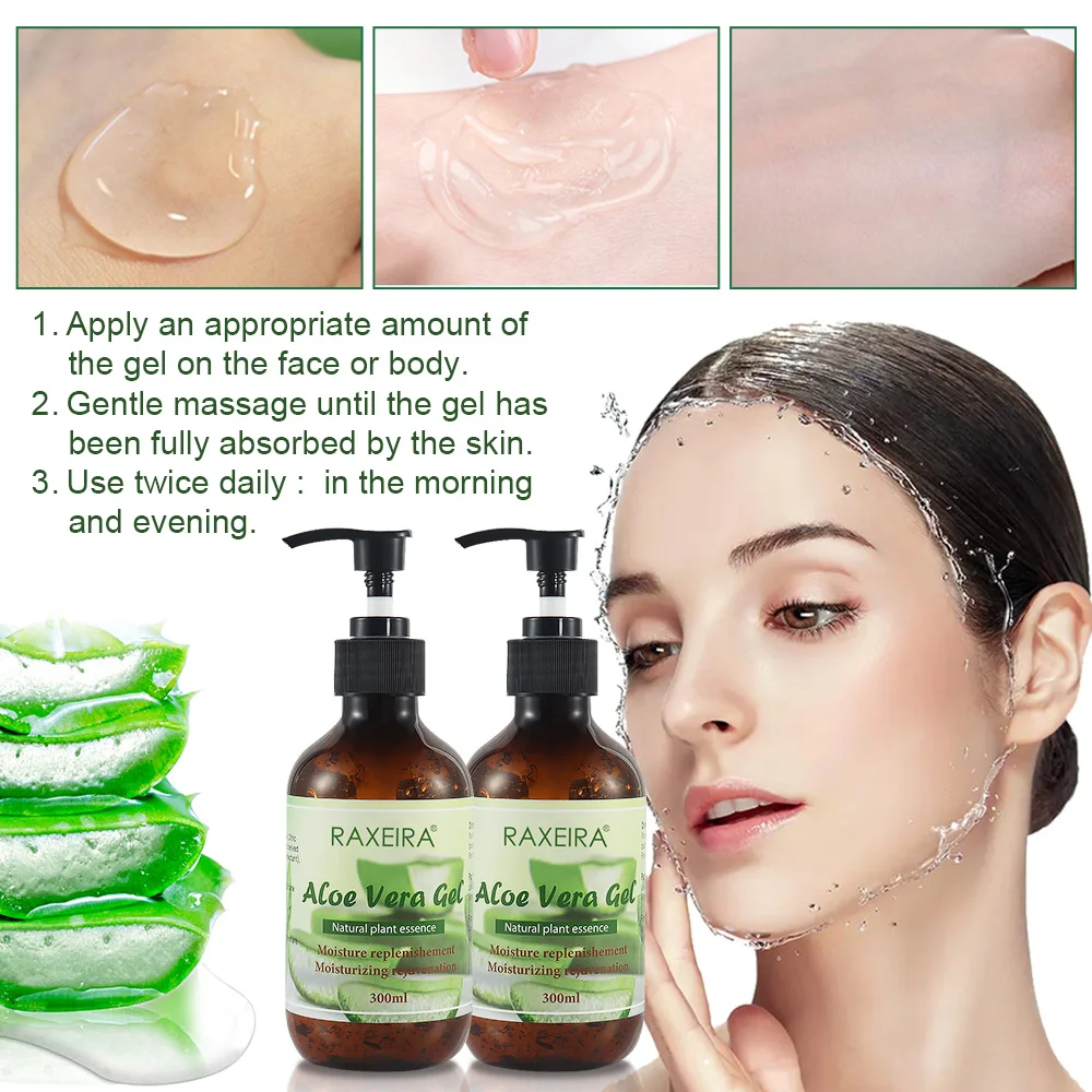 New Wholesale Organic Aloe Vera Gel 100% Pure Plant Natural Moisturizer Soothing Hydrating Skin Care Aloe Vera Gel