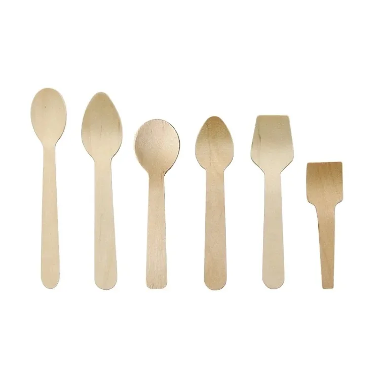 Wood Forks and Knifes With a Napkin Included 160mm Fork Spoon 165mm Knife Wooden