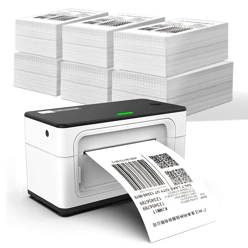 Shipping Adhesive Barcode Label 4x6 inch Roll Sticker With Blank Thermal Label