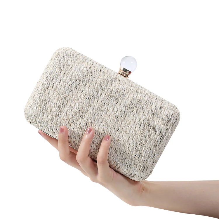 New design high-class wedding dress handbag evening clutch bag with bead
