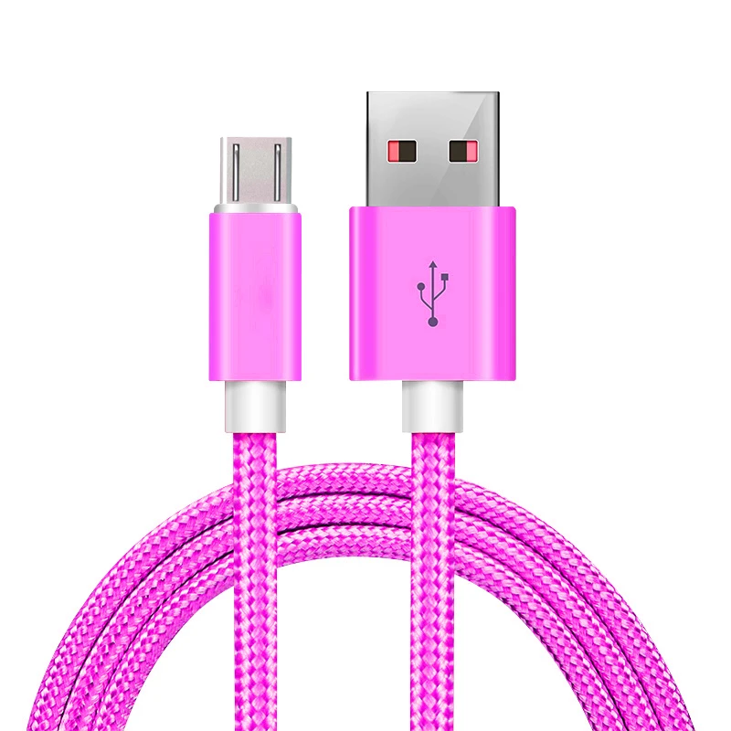 Оптовая продажа Micro Mobile Быстрая зарядка 2 метра зарядка данных Тип C Usb нейлоновый плетеный кабель для Iphone