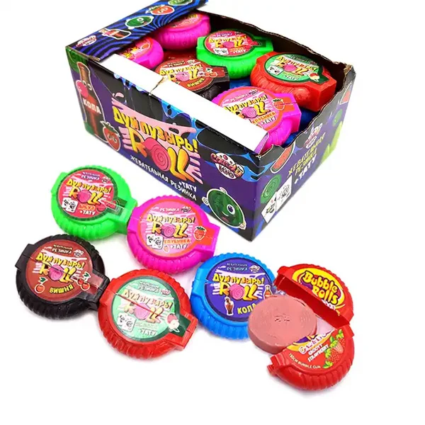 Wholesale Custom Sweet Fruit Flavour Chewing Roll Bubble Gum