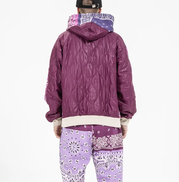 
Cashew flower zipper over casual hooded coat jacket man 
