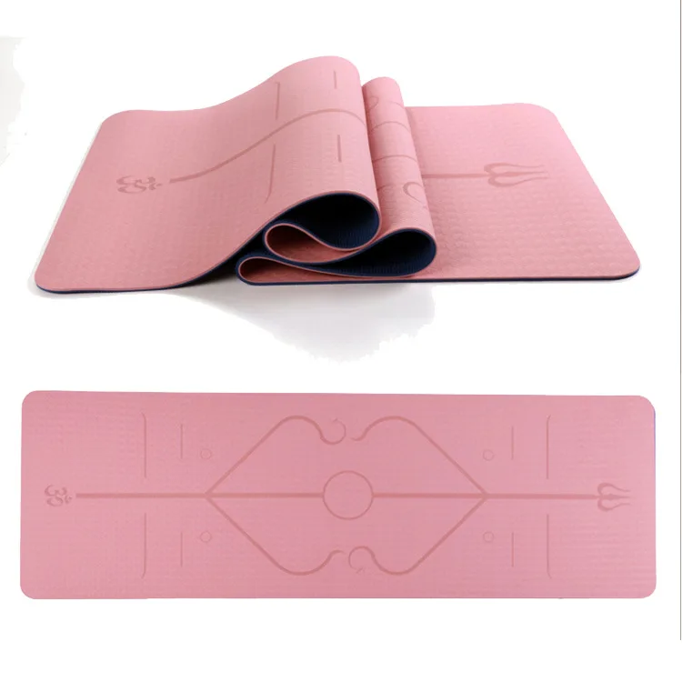 Personalized 6mm Eva Foam Thick Suede Printed Pu Custom Eco Friendly Tpe Pilates Yoga Mat With Logo
