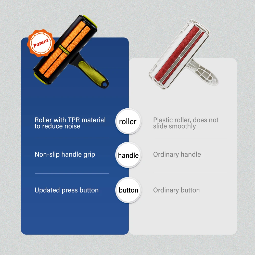 Reusable Pet Hair Remover Roller Brush For Dog And Cat Fur Cleaning