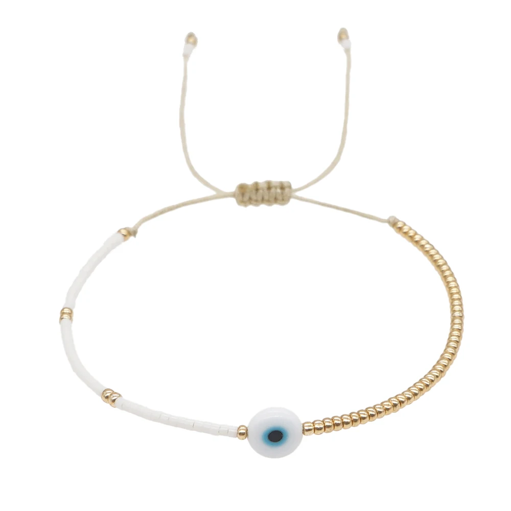 Go2BoHo Bohemian Charm Evil Eye Beaded Bracelet Women Handmade Friendship Multicolor Fashion Jewelry Miyuki Seed Bead Bracelet