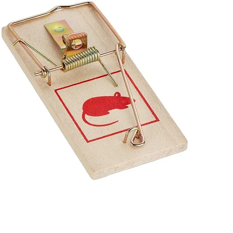Trigger strong spring wooden mousetrap rodent killer large metal trap rodent pest control animal control daily use