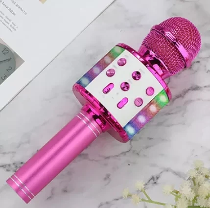 cheapest WS858L colourful led light microphone wireless speaker portable speaker within FM HIFI outdoor speaker for KTV speach