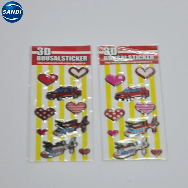 
Wholesale custom 3d cartoon puffy bubble stickers 