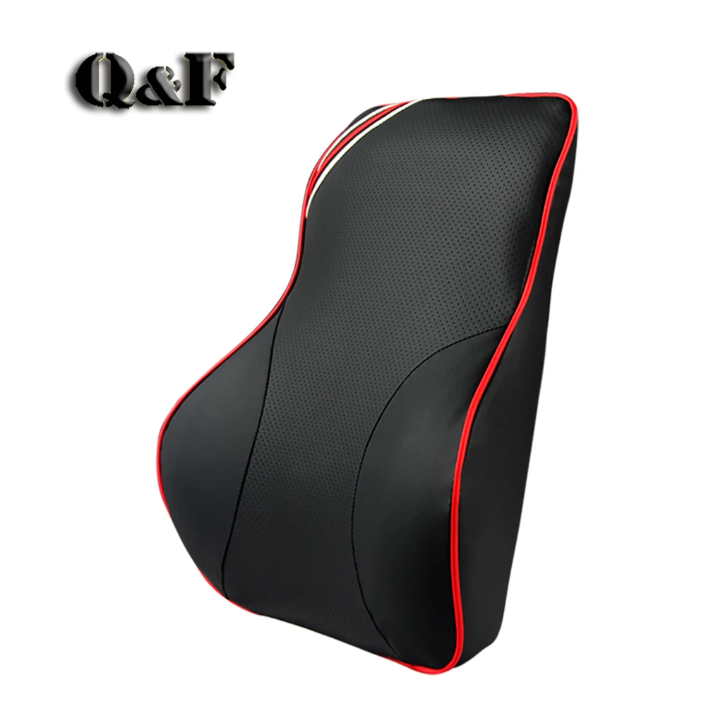 High Quality PU leather Auto car seat Back Cushion and Lumbar Support Pillows for Car Office Chair