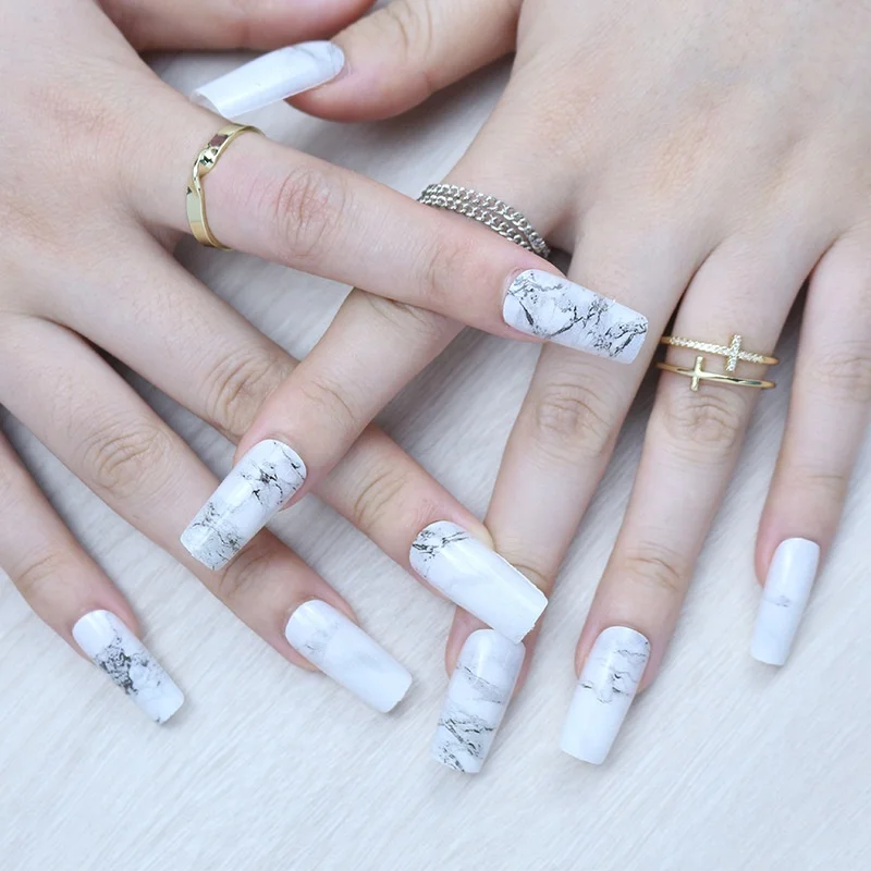 TKL 2021 most popular colourful high quality false nails fashionable painted abs press on nails