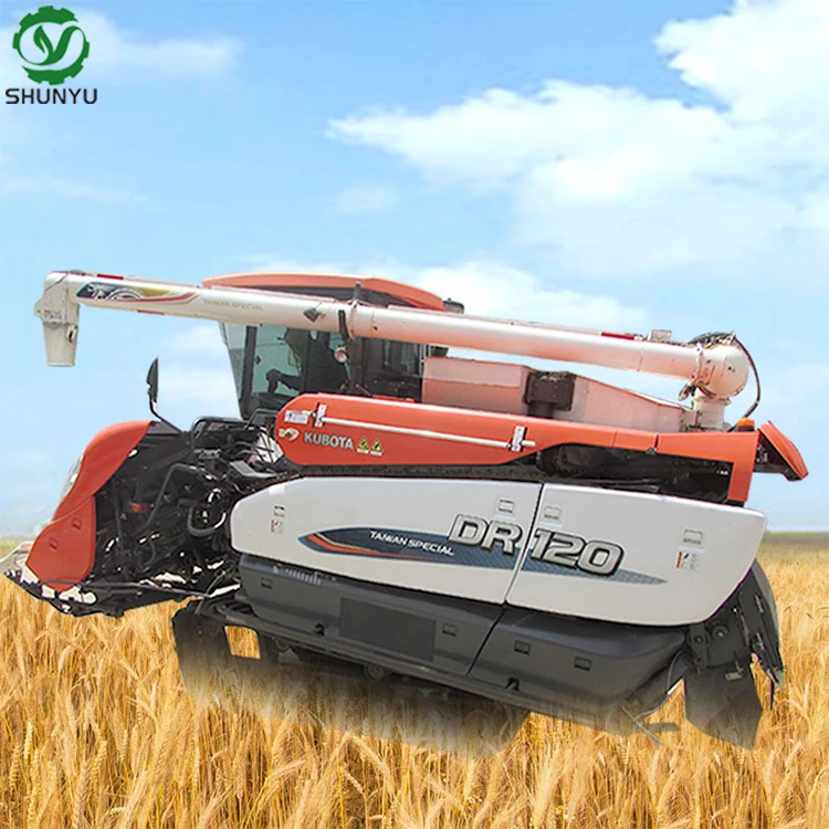 80% new used KUBOTA half feeding combine harvester