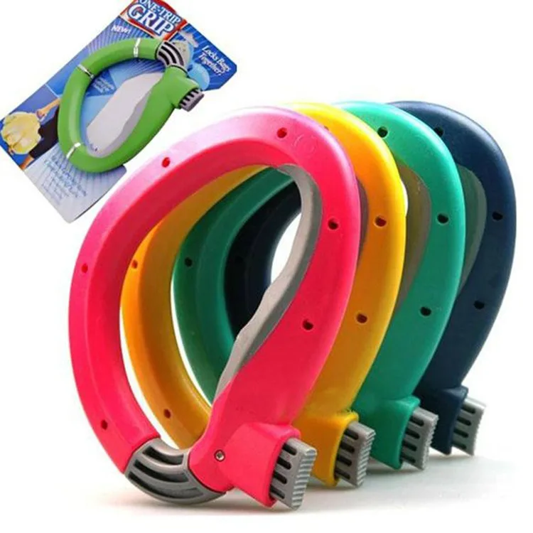 2023 New Product Portable shopping bag carrier Effort hooks Grocery Bags Holder Handle Foldable Carrier Lock Kitchen Tool gift