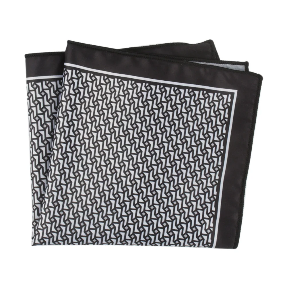 Wholesale Mens Fashion Classic Handkerchief High Quality Knitted Polyester Printed Pocket Square