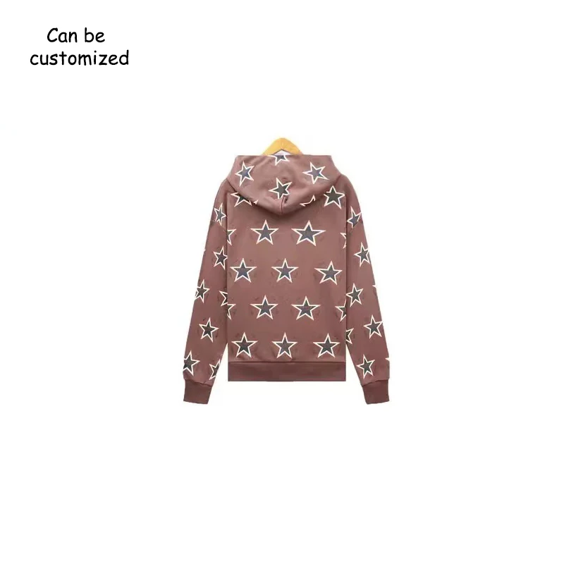 High quality denim sweatshirts tears long sleeve hooded Cotton printed hoodies and Sweatpants Overall Men pullover tops trousers