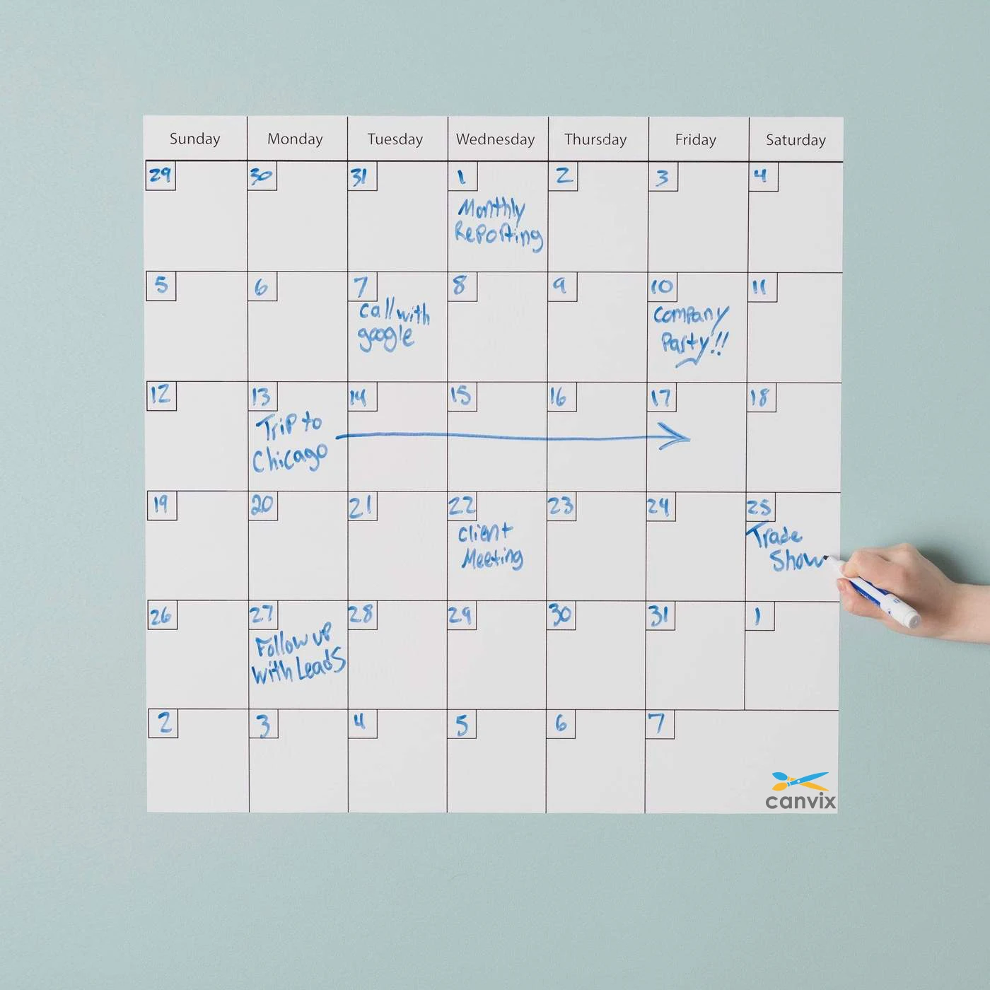 HOMIDEK PET Whiteboard Sticker Planner Board Dry Erase Calendar Whiteboard