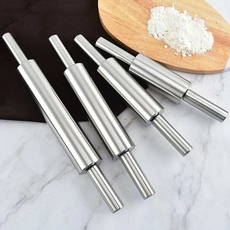 Kitchen metal non-stick stainless steel rolling pin for Baking