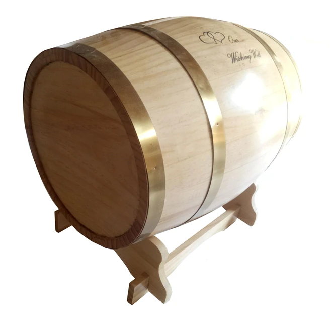 Rustic Wedding Decorative Wooden Craft Barrel Place Card Holder Keg with Stand Wedding Gift Card Box Whiskey Barrel Card Holder