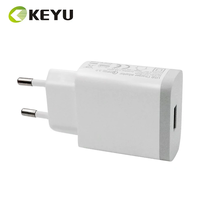 18W QC3.0 USB Quick Charger for Phone One port Charging EU US JP Plug Adapter
